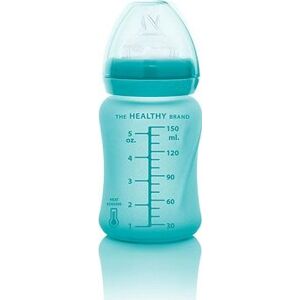 Everyday Baby fľaša sklo s teplotným senzorom 150 ml Turquoise