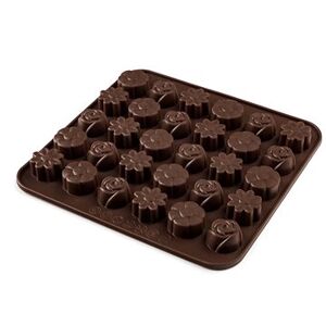 BANQUET CULINARIA Brown Formičky na čokoládu 21,4 × 20,6 cm mix tvarov, silikón