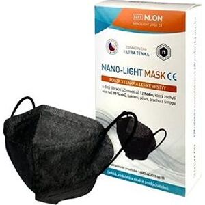 NANO M.ON – NANO LIGHT MASK, nano rúško v tvare respirátora (10 ks) čierne
