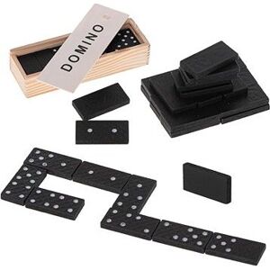 KIK Klasická hra domino v drevené krabičke 24 ks KX5111