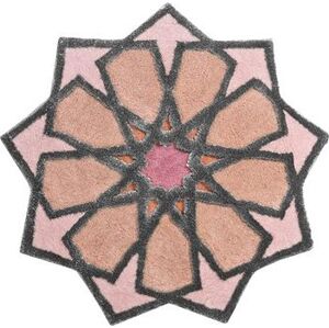 GRUND SHEREZAD Kruhová predložka 140 × 140 cm, ružová-broskyňová-strieborná