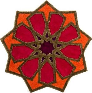 GRUND SHEREZAD Kruhová predložka 120 × 120 cm, oranžová-ružová-fialová-zlatá