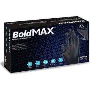 AURELIA (BoldMAX) pracovné čierne rukavice (50 ks) – NITRIL M