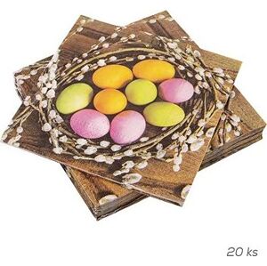 ORION Obrúsok papier Vajíčka v hniezde 20 ks 33 × 33 cm