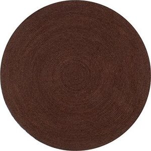 Ručne vyrobený koberec z juty okrúhly 90 cm hnedý