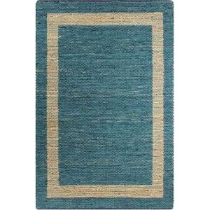 Ručne vyrábaný koberec juta, modrý 160 × 230 cm