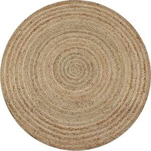 Kusový koberec zo splietanej juty 90 cm okrúhly