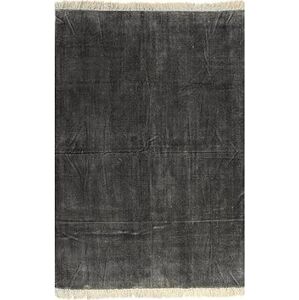 Koberec Kilim bavlnený 120 × 180 cm antracitový