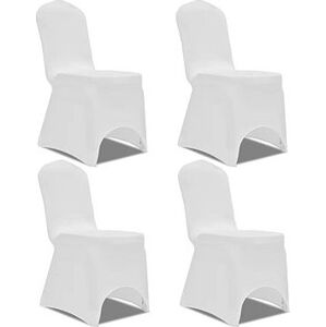 Strečové poťahy na stoličky 4 ks biele