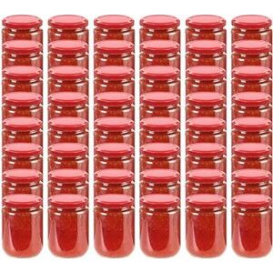 Zaváracie poháre s červenými viečkami 48 ks 230 ml
