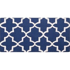 Modrý bavlnený koberec 80 × 150 cm SILVAN, 62662