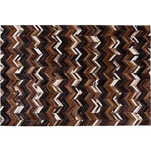 Hnedý kožený koberec 160 × 230 cm BALAT, 74093