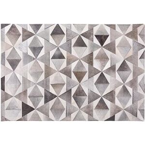 Sivý kožený koberec 140 × 200 cm ALAKA, 74094
