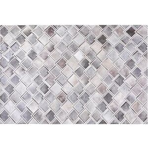 Sivý kožený koberec 140 × 200 cm AGACLI, 74902