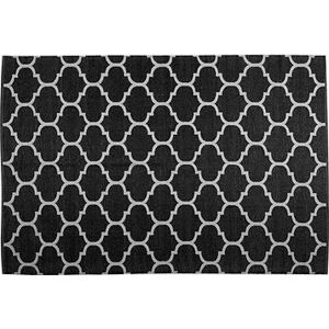 Obojstranný čierno-biely vonkajší koberec 140 × 200 cm ALADANA, 142377