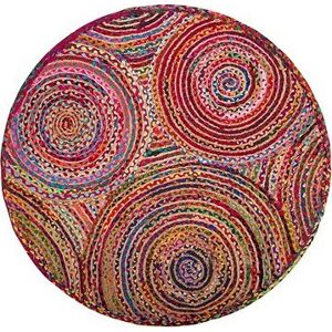 Okrúhly bavlnený koberec 140 cm viacfarebný LADIK, 181481