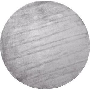 Okrúhly viskózový koberec, 140 cm, svetlosivý GESI II, 252307