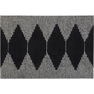 Bavlnený koberec 140 × 200 cm čierny/biely BATHINDA, 303243