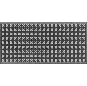 Vonkajší koberec 90 × 180 cm čierny ROHTAK, 202599