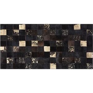 Hnedo-zlatý patchwork kožený koberec 80 × 150 cm BANDIRMA, 57891