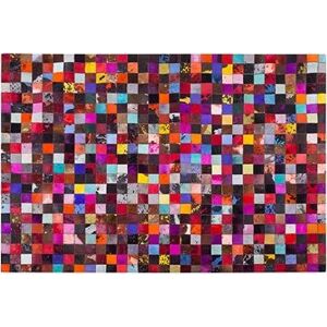 Pestrofarebný patchwork kožený koberec 200 × 300 cm ENNE, 127873