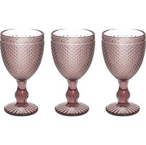 Tognana Súprava pohárov na stopke 3 ks 280 ml ružové CICLAMINO DIAMANTE